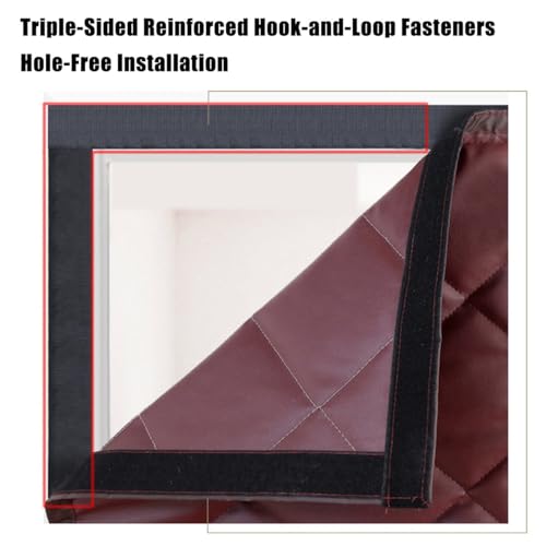 Rideau de porte isolant thermique magnétique auto-absorbant et imperméable gris - 6