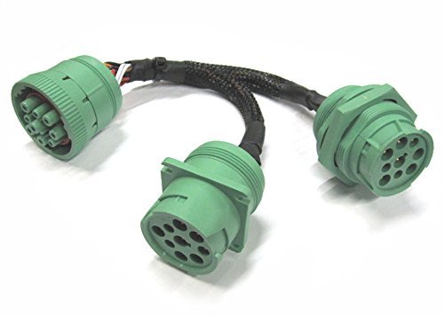 Mobilistics Green 9 Pin Type 2 J1939 Splitter Truck GPS compatible with late model FLR,WS, KW ELD DB9P