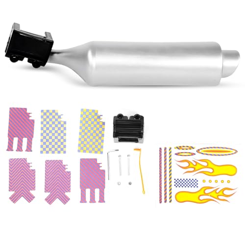 Frdhee Bicycle Exhaust Sound System, Bike Motorcycle Spoke Turbo Exhaust Pipe...