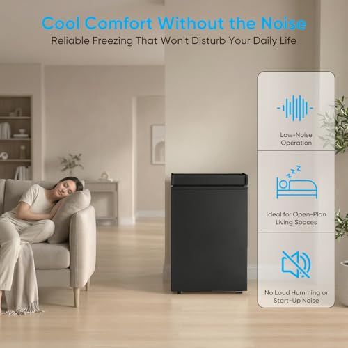 Image of 5.0 Cubic Feet Energy Saving Deep Freezer, Black