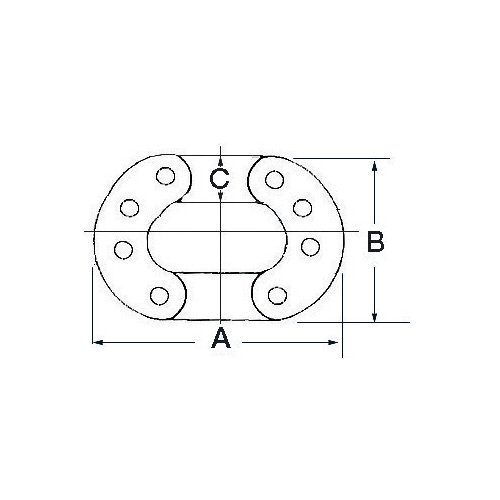 OSCULATI Falsa Maglia Inox 8 perni 12 mm