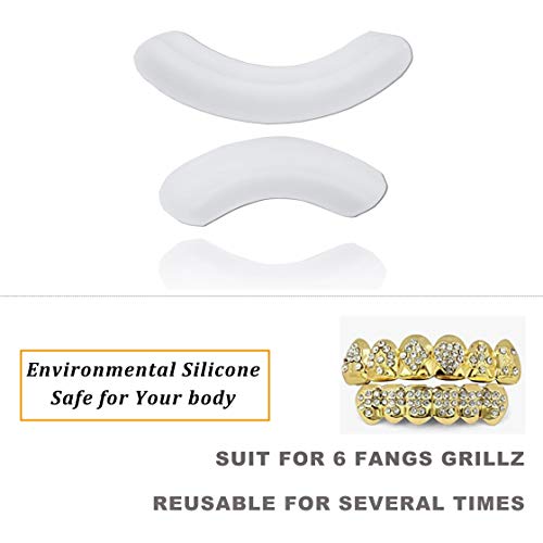 Topgrillz Silicone Molding Bars For 6/8 Top And Bottom Grillz Accessory Silica Gel, Safe For Health (1, 4, 8,12 Sets) (6 Fang 8 Pcs) #TOP1