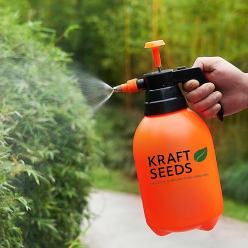 Image of Seeds 2L Spray Pump for Plants | Garden Sprayer with Adjustable Brass Nozzle | Plastic Water Spray Bottle for Gardening, Car & Bike Wash | Leak-Proof Plant Watering Pump