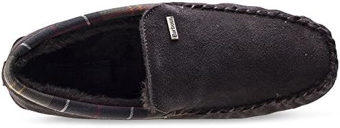 Barbour Mens Monty Moccasin Suede Fur Lined Slipper Slip On Shoes - Brown - 9.5-43 | Image 7