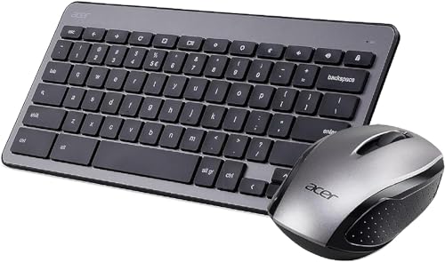 Acer Wireless Keyboard & Mouse Bundle: Includes RF Wireless Optical Mouse, RF Wireless Keyboard and USB Receiver, (Pack of 1)