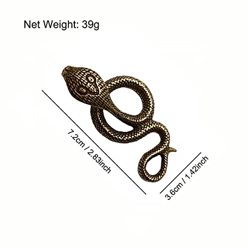Antique Bronze Cobra Zodiac Snake Statue Miniature Figurines Copper Desk Decorations Tea Pets Ornaments Brass Paperweight Crafts Gift #TOP5