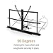 Eastar Tabletop Music Stand for Sheet Music ESMF-3, Table Top Desktop Book Stand Folding Portable Sheet Music Stand Adjustable Travel Music Holder Lightweight with Carrying Bag, Black