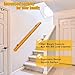 5FT Wood Handrails Indoor Stairs Handrail, Safety Non-Slip Stair Railing, Wall Mount Handrail Pine Handrails Support Rod Complete Kit, for Bars Lofts Kindergarten Guardrail Corridor (Brown, 5ft)