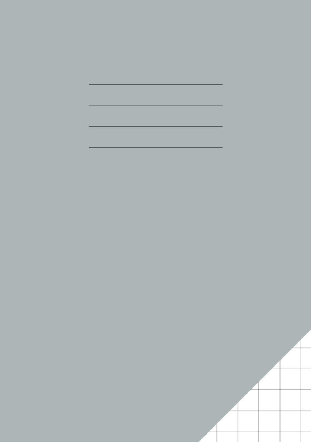 Maths Exercise Book 10mm Square A5: Squared Paper Jotter / Grid Notebook for School Mathematics | Light Grey