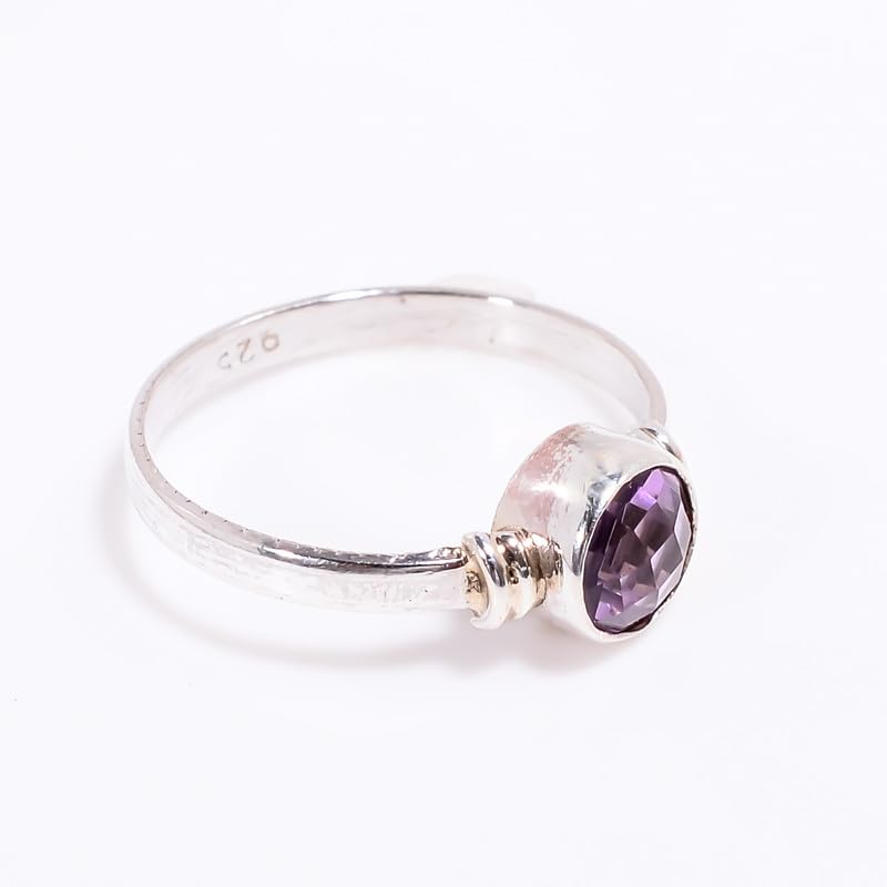 Bague en améthyste et argent idéal comme cadeau de fiançailles