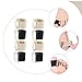 SOESFOUFU 4pairs Reusable Toe Separators for Women Bunion Corrector and Foot Care Supplies Soft Gel Spacers for Comfortable Daily Use Skin Tone and Black Washable