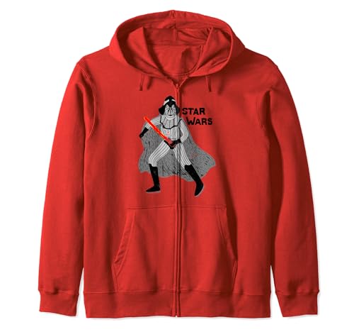 Sweat Star Wars zippé noir à capuche imprimé Doodle Darth Vader pour homme et ado