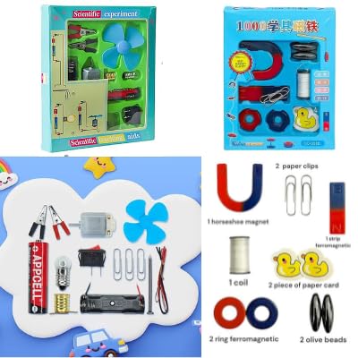 Image of Educational Science Experiment Kit: Magnetism and Electricity Exploration Set Combo Pack of 2