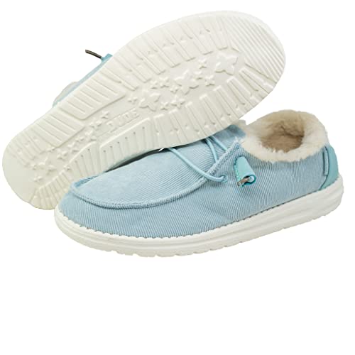Image of HEYDUDE Women's Wendy Chambray | Women's Shoes | Women's Lace Up Loafers | Comfortable & Light-Weight