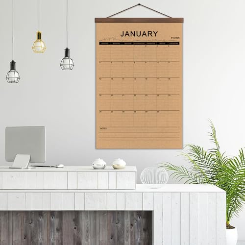 2025rusticstyleretrocalendarplannerwalldeskkraftpapermonthlycalendarmay2025october2026withvintagewoodframe165x12  Urban Country Home Decor 2025 rustic style retro calendar planner wall desk kraft paper monthly calendar may 2025 october 2026 with vintage wood frame 165×12  urban country home decor
