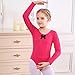 JFTMY Enfant Filles À Manches Longues Tulle Tutu Ballet Danse Justaucorps Robe Pour Performance Filles Ballet Classe Dancewear Robe (Color : Red, Size : 140)