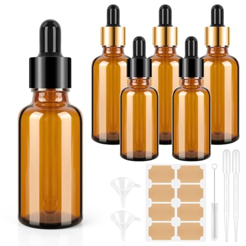 BELICOO Pipettenflasche 6Pcs 30ml/50ml Pipette Bottles Brown