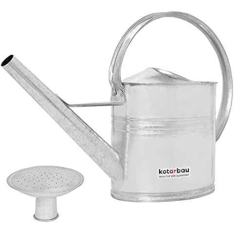 KOTARBAU® Regadera de Zinc Ovalada con Rociador de Agua para Flores Cover