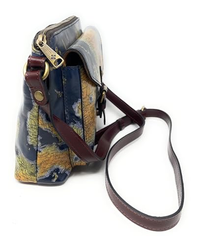 Patricia Nash Avellino Leather Crossbody Bag, Greek Map3