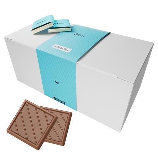 Coffret de Chocolats - Boîte de 70 Carrés de Chocolat au Lait à Déguster ou Offrir - 100% Pur Beurre de Cacao - Fabriqué en France - 350 Gr