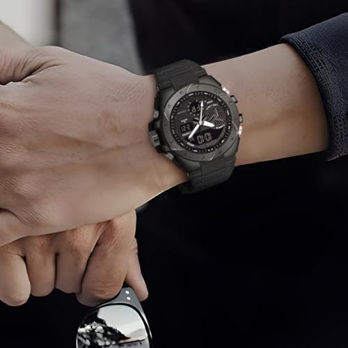 Image of Carlington Analog-Digital Sports Watch Chronograph, Dual Time,Alarm, Stopwatch, Calendar, Water-Resistant, Shock-Resistant, Back Light Display. The Perfect Watch for Men-CT9140 Series