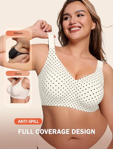 Image of LetsJoli Jelly Bras for Women No Underwire Plus Size Push Up Supportive | Full Coverage, Wireless Support Lift, For Older Women Large Breasts, Minimizer, Seamless Everyday Bra