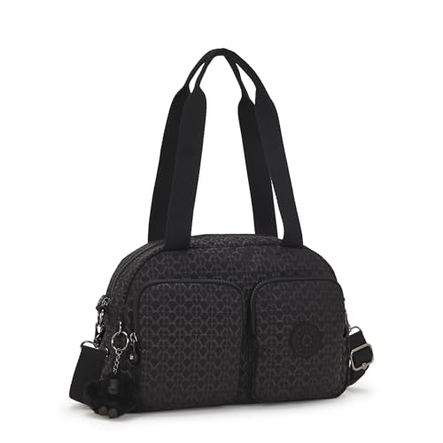 Kipling COOL DEFEA Sac à bandoulière de taille moyenne, Signature Emb (Noir)
