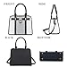 Handbags Sets For Women Shoulder Bags Top Handle Work Satchel Tote Purses Set With Matching Wallet 2pcs WhiteGrey