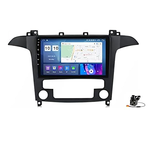 Bilstereo Android 11.0 Double-Din Radio för F-ord S-MAX 2006-2015 GPS Navigation 9-tums pekskärm MP5 Multimedia Player Videomottagare med WiFi 4G/5G DSP Carplay