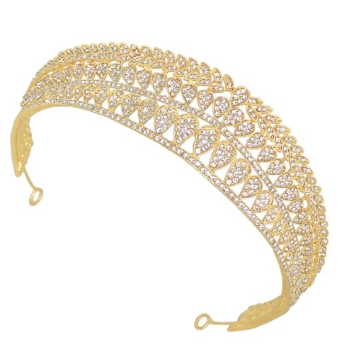 Tiara nupcial para boda en aleación de zinc fina con detalles de pedrería fina