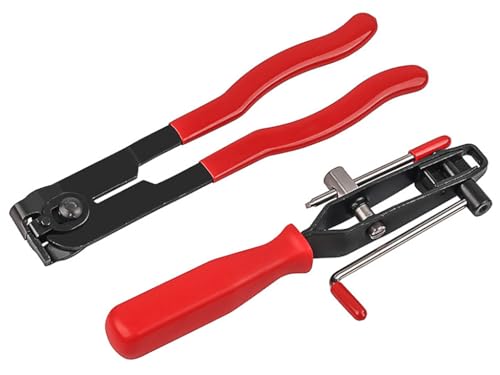 Abiyou Pince de Serrage pour Collier de Voiture - Outil Homocinétique, Sertir Cardan et Bandes CV (Rouge)