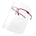Tinksky Novelty Kitchen Cooking Double-sided Anti-fog Anti-Oil Splash Clear Face Mask Face Shield Protector (Rosy)