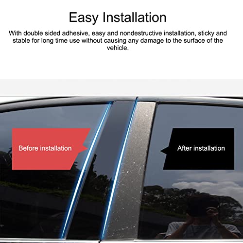 Image of Door Pillar Decal, Gloss Black Pillar Post Decal Trim for Charger 2006-2010