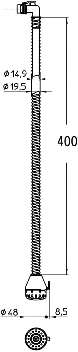 サン エイ風呂水給水ホースセット 長さ4M バスポンプ機能付洗濯機用 Wフィルター付 PT171-871S-4 グレー - 2