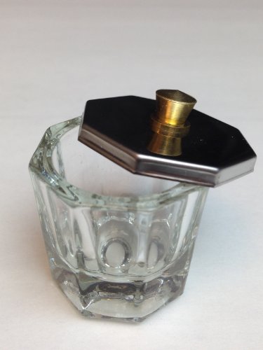 Beauticom Glass Dappen Dish with Stainless Steel Metal LidClear (1 Piece)