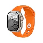 DONEGANI SB Straps for Apple Watch Band Silicone series Ultra 3 2 49mm, Series 11 10 46mm, 9 8 7 45mm 41mm, SE 6 5 4 44mm 40mm, 3 2 1 42mm 38mm Men Women iWatch, Orange