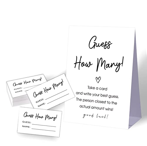 Jeu de douche Guess How Many pour animation de baby shower et décoration de fête prénuptiale
