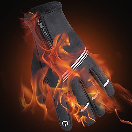 Snario Luvas de inverno à prova de vento Luvas de ciclismo de dedo inteiro Luvas quentes de tela sen