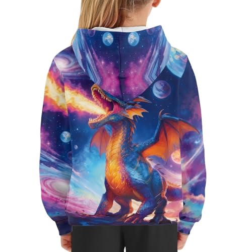 Image of WELLFLYHOM Boys Hooded Sweatshirts Hoodie Pullover Cool Graphic Crewneck Blouses Size 6-16