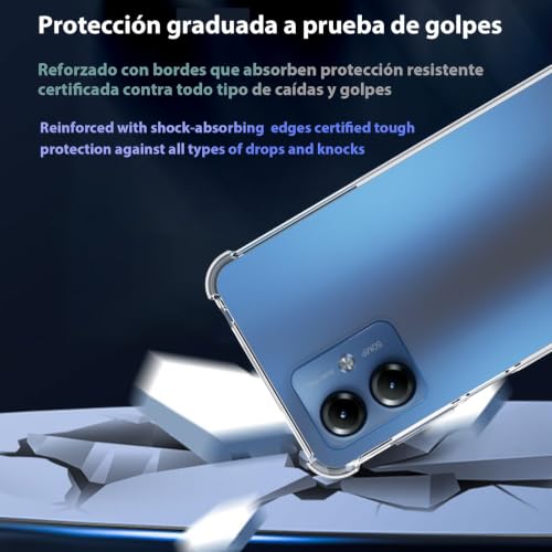 USTIYA Case for Motorola Moto G14 4G Clear TPU Four Corners Protective Cover Transparent Soft - image 3