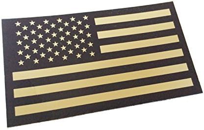 Black and Tan Us Ir Infrared USA Flag Military Morale Reflective Patch by Empire Tactical