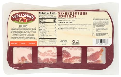Wellshire Farms Thick Sliced Dry-Rubbed Bacon, 12 oz