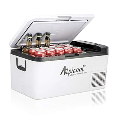 Alpicool K18 Portable Car Freezer,12 Volt Refrigerator, 19 Quart (18 Liter) Fast Cooling 12V Car Fridge -4?~68?, Car Cooler, 12/24V DC and 100-240V AC for Outdoor, Camping, RV, Truck, Boat