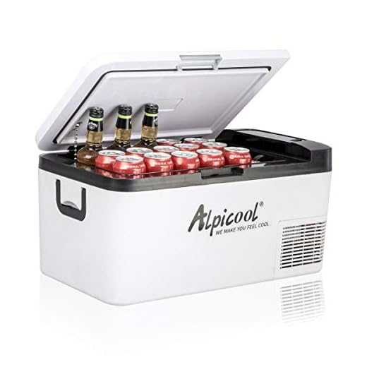 Alpicool K18 Portable Refrigerator Car Fridge Freezer 19 Quart(18 Liter) Vehicle, Truck, RV, Boat, Mini Fridge Freezer for Driving, Travel, Fishing, Outdoor -12/24V DC(-4°F~68°F)
