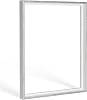 Bildershop-24 Shadow Joint Frame with Shadow Joint Lemgo Frame for Stretcher Frame Pictures and Canvases 80 x 100 cm White Grey Antique