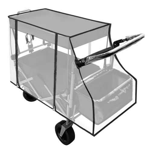 QWORK® Universal Bollerwagen Regenschutz Transparent Regenverdeck mit...