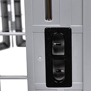   Amazon-Basics-8-Panel-Octagonal-Plastic-Pet-Pen-Fence-Enclosure-With-Gate-59-x-58-x-28-Inches-Grey