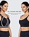 SYROKAN Full Coverage Plus Size Sports Bras for Women High Support Racerback Padded Bras for Women No Underwire Black 34C