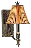 Kenroy Home Kenroy 90451BH Tropical/British Colonial One Light Wall Sconce from Kwai Collection in Bronze/Dark Finish, Heritage