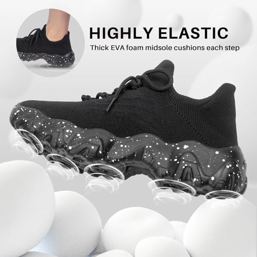 STUNAHOME Womens Walking Shoes Comfort Ultra Lightweight Casual Sneakers Breathable Mesh Slip On Tennis Shoes Fashion Gym Travel Work4